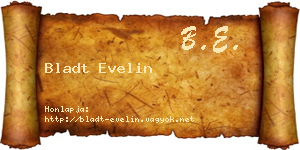 Bladt Evelin névjegykártya